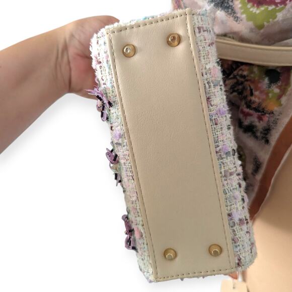 Y2K Pink Sparkle Tweed Crossbody Case Purse - Picture 5 of 6